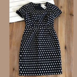 Forever 21 navy and white polka dot dress medium